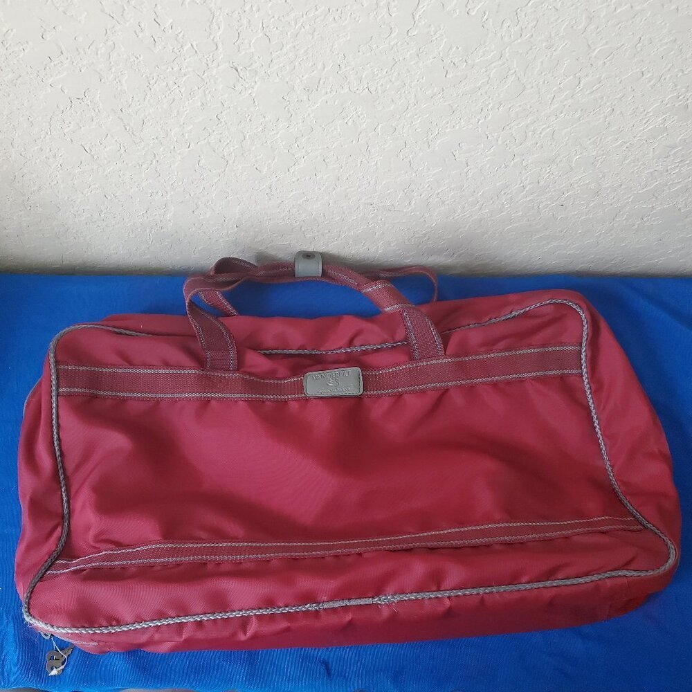 Maroon & Gray Gloria Vanderbilt Lightweight Travel Luggage